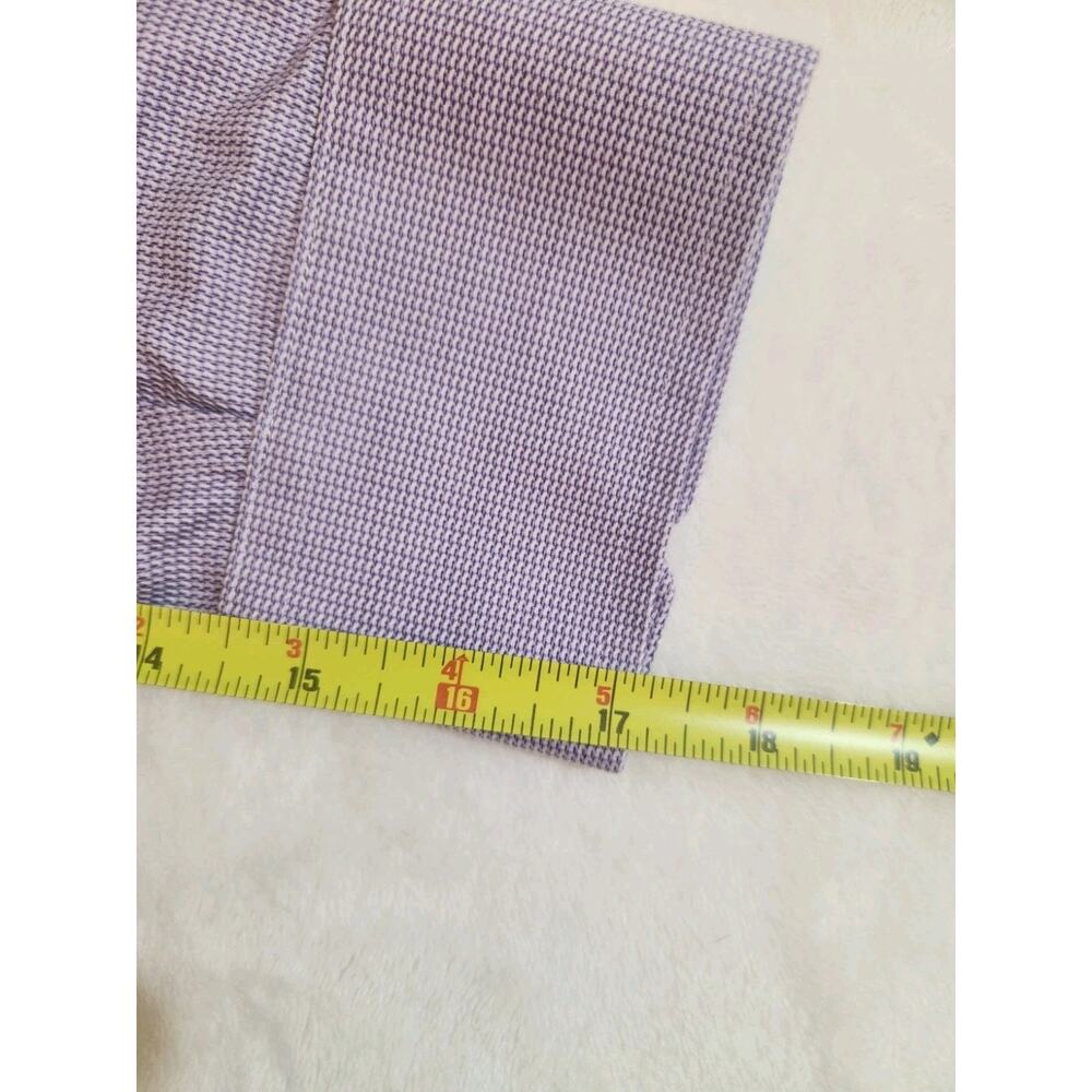 Charles Tyrwhitt 100% Cotton Shirt Mens 17 34 Large Purple Geometric Long Sleeve - Picture 7 of 12
